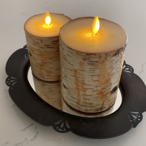 Vintage Metal Bronze Mirror/Tray (candles NOT included) - Picture 16 of 16